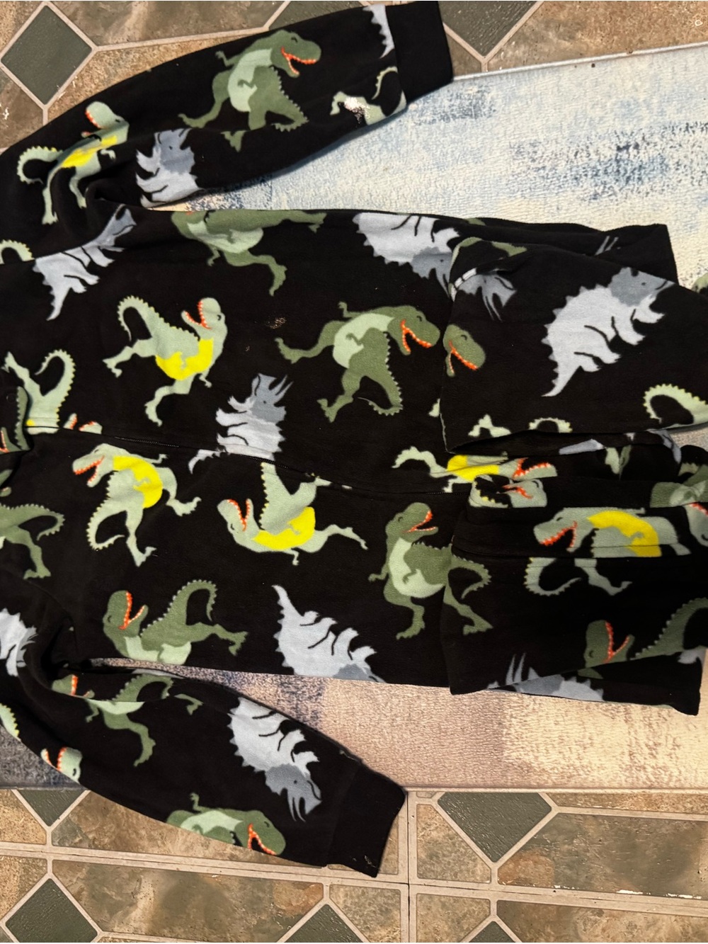 Carter's Black Dinosaur Pajama Set with Green and Yellow Dinosaurs